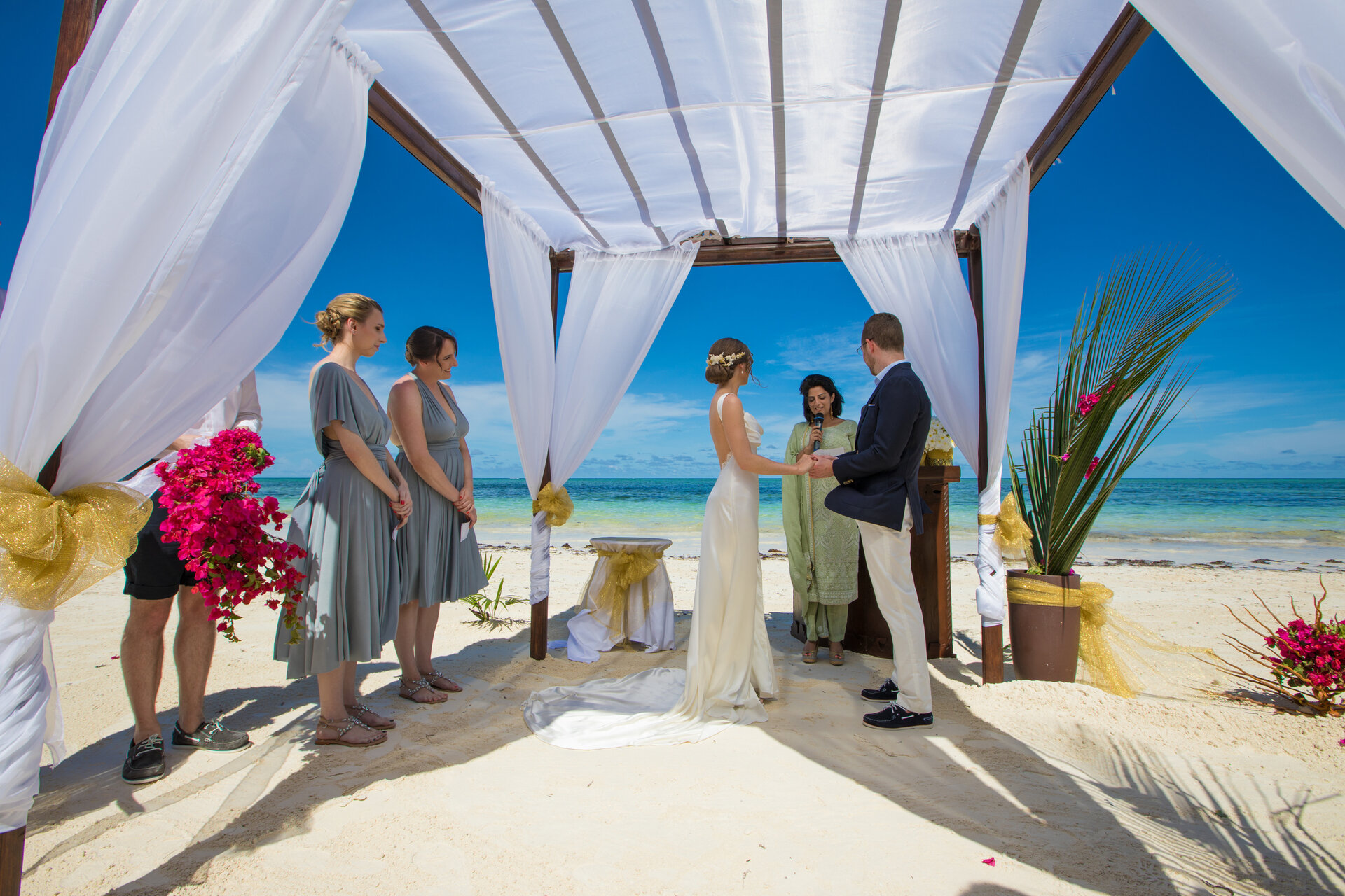 Bridal dress for a Zanzibar beach Wedding